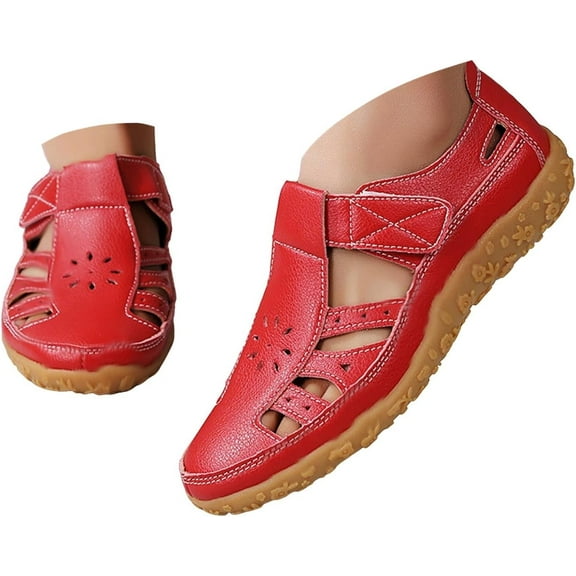 Women's Flat Shoes | Hollow Out Breathable with Adjustable Strap, Comfortable Casual Driving Shoes for Work