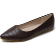 thumbnail image 1 of Women's Flat Shoes Pointed Toe Ballerina Flats Slip On Loafers Classic Low Wedge Dress Shoe, 1 of 7