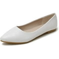 thumbnail image 1 of Women's Flat Shoes Pointed Toe Ballerina Flats Slip On Loafers Classic Low Wedge Dress Shoe, 1 of 7