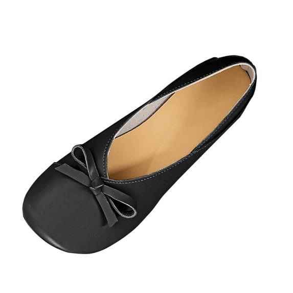 Women's Flat Shoes Solid Color Casual Style Bow Round Toe Comfortable Everyday Wear