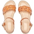 thumbnail image 1 of Women's Flat Slide Sandals Adjustable Ankle Strap Cross-strap Summer., 1 of 7