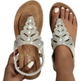 thumbnail image 1 of Women's Flat Summer Sandals: with Adjustable Ankle Strap & Comfortable Open-toe design, 1 of 13