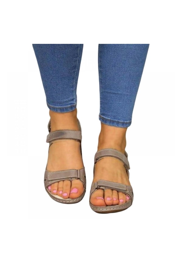 Women's Flat sandals, Comfort Slip-on Slingback Light Weight Casual Walking Sandals