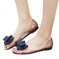 thumbnail image 1 of Women's Flats,Flat Sandals for Women,Comfortable Sandals for Women,Summer Shoes,Summer Sandals for Women,Women Summer Open Toe Jelly Shoes Big Floral Fish Mouth Beach Sandals,Blue,5, 1 of 6