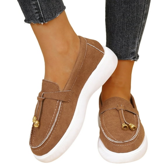 Women's Flats with Lightweight Construction for Ease Casual Women’s Shoes For Daily Wear Soft Suede On Style Versatile Footwear For All Seasons Comfortable Flat Design For Pairing With Jeans