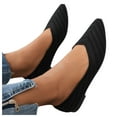 thumbnail image 1 of Women's Flats Pointed Toe Knit Ballet Shoes Comfortable Casual Dressy Mesh Slip on Low Heels, 1 of 6