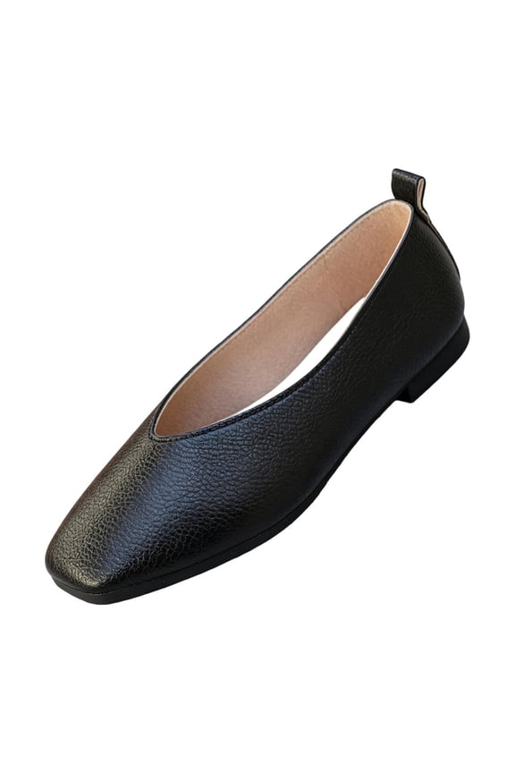 Women's Flats Shoes Ballet Flats Dress Shoes Comfortable PU Leather Slip on Shoes for Women,43
