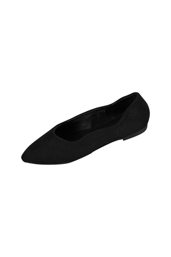 Women’s Flats Shoes Comfortable Suede Pointed Toe Slip On Casual Ballet Flats Dress Shoes Nude Flats Women's Comfortable Ballet Slip-on Flats Pointed Toe Elegant Pumps with Low Heels