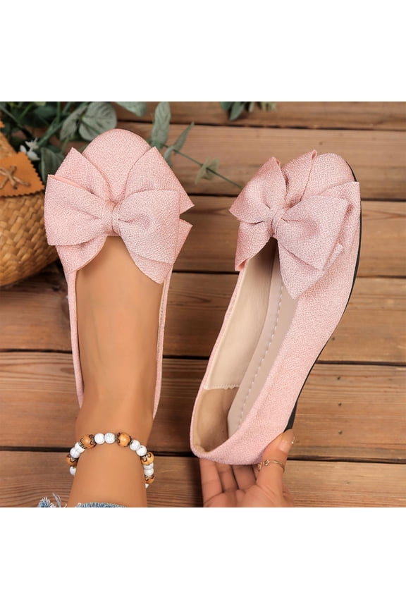 Women's Flats Shoes Fashion Casual Spring Solid Shallow Mouth Shoes Outdoor Wear Slip-On Loafers Flat Bottom Round Toe Shoes
