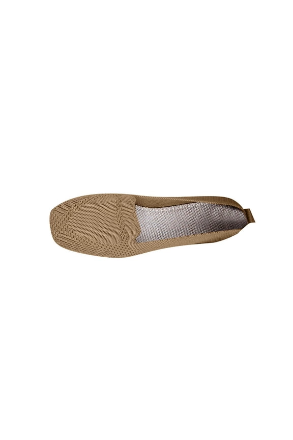 Women's Flats Shoes Knitted Lightweight Casual Slip On Loafers Soft Comfort Breathable Mesh Work Ballet Shoes Women's Sparkly Flats Shoes Shiny Mesh Loafers Shoes Soft Flats