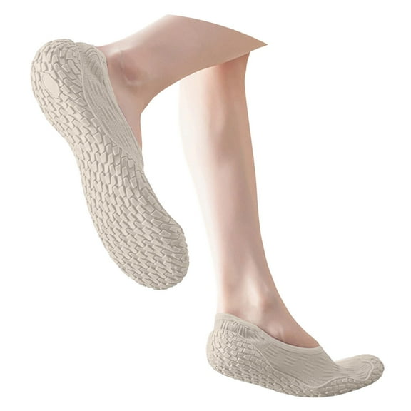 Women's Flats Shoes Lightweight Absorbing Breathable Exercise Shoes for Dance and Yoga Training Beige A