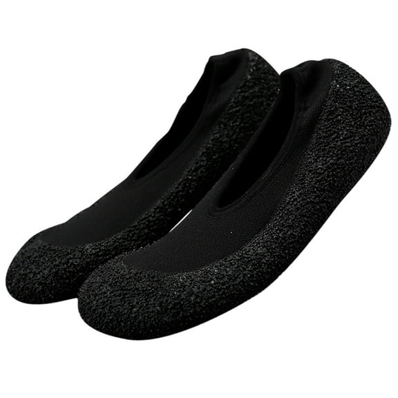 Women's Flats Shoes Lightweight Indoor Athletic Sneakers for and Silent Gym Shoes with Sole Absorbing Soft Bottom for Jumping Yoga and Fitness Activities Black 36