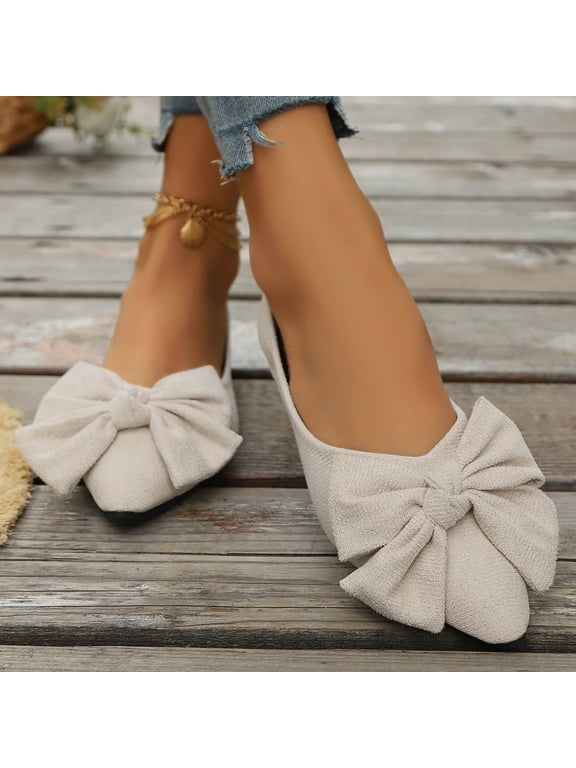 Women's Flats Shoes Pointed Toe Flats Comfortable Slip on Shoes Flat Dress Shoes Black Ballet Flats for Women Beige 6