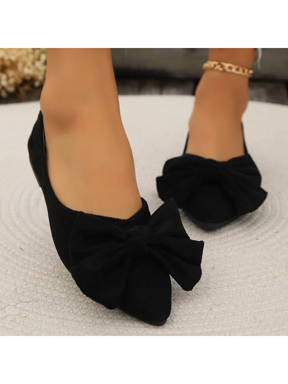 Women's Flats Shoes Pointed Toe Flats Comfortable Slip on Shoes Flat Dress Shoes Black Ballet Flats for Women Black 9