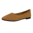 thumbnail image 1 of Women's Flats Shoes Pointed Toe Knit Ballet Flats Comfortable Casual Dressy Slip On Flat Work Office Shoes, 1 of 8