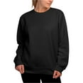 thumbnail image 1 of Women’s Fleece Crewneck Sweatshirt (Black, Small), 1 of 2