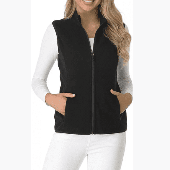 Women's Fleece Gilet Polar Soft Sleeveless Classic Fit Bodywarmer Vest with Zip up