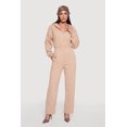 thumbnail image 1 of Women's Fleece Half Zip Hooded Jumpsuit, 1 of 3