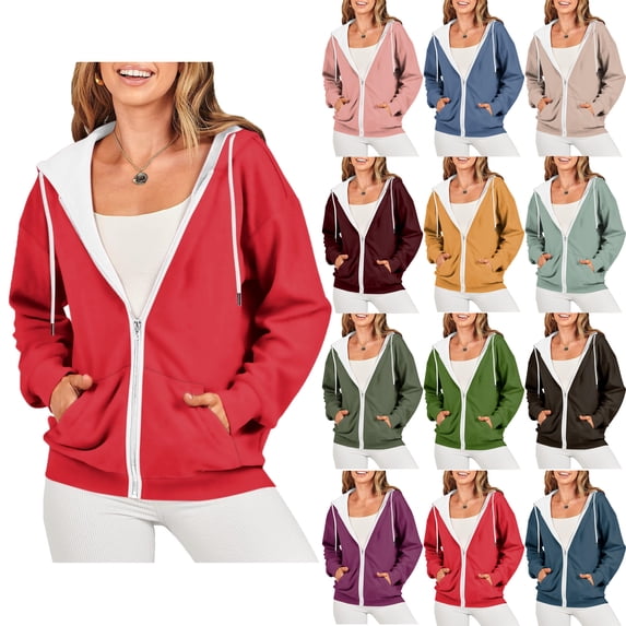 Women's Fleece Hoodie Warm Casual Relaxed Fit Plus Size Printed Blouse Long Sleeve Tops Sweatshirt Pockets Hoodied