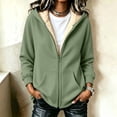 thumbnail image 1 of Women's Fleece Hoodie - Warm Long Sleeve Pullover Sweatshirt, Mint Green, 1 of 4