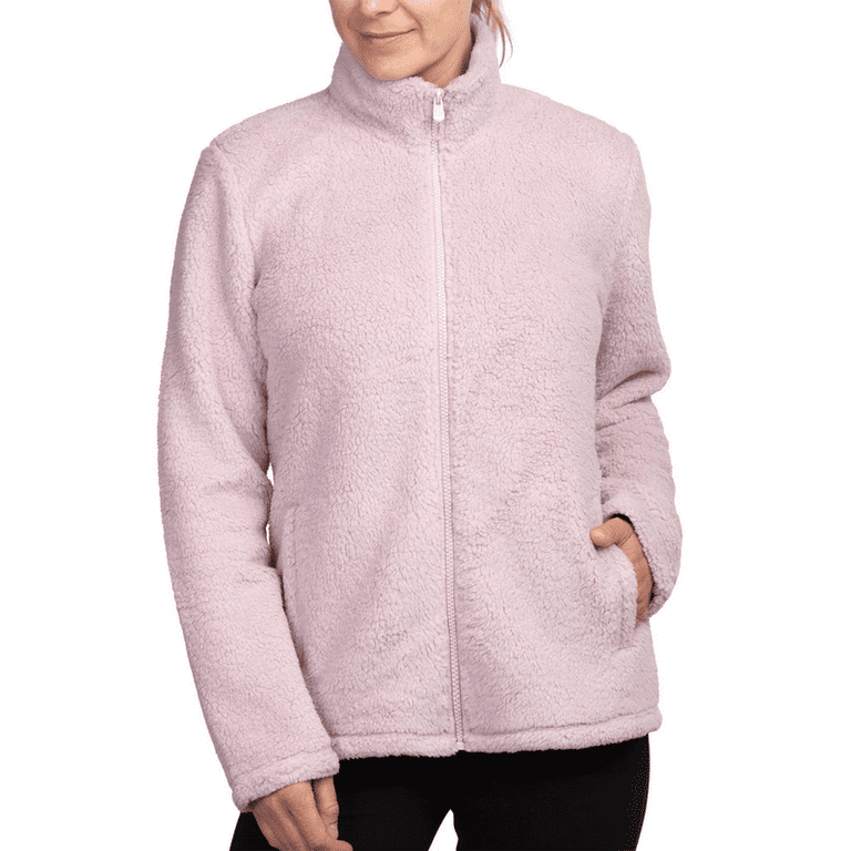 Women's Fleece Jacket Sherpa Long Sleeve Winter Warm Jacket with