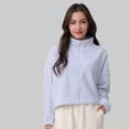 thumbnail image 1 of Women’s Fleece Jacket with Warm Lining – Stand Collar Zip-Up Sports Cardigan, Loose Fit Fall/Winter, 1 of 8