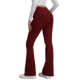 thumbnail image 1 of CoKate Women's Fleece Lined Flare Leggings with Pockets High Waisted Thermal Bootcut Yoga Pants for Winter, 1 of 7