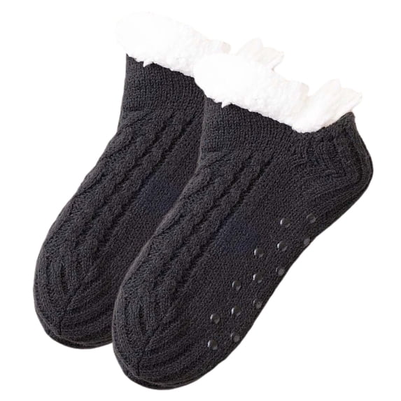 Women's Lined Floor Socks Knit Non Indoor Slipper Socks Warm Winter Socks