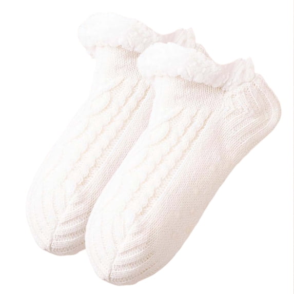 Women's Lined Floor Socks Knit Non Indoor Slipper Socks Warm Winter Socks