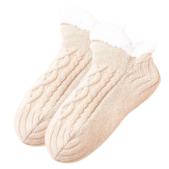 Women's Lined Floor Socks Knit Non Indoor Slipper Socks Warm Winter Socks