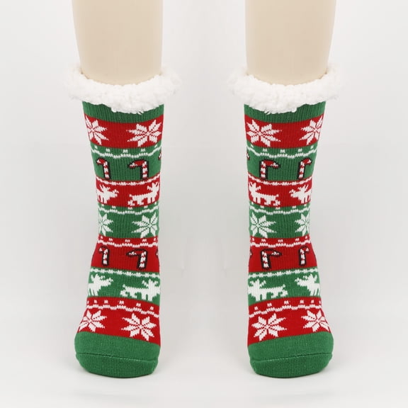 Women's Fleece Lined Grip Socks, Cozy and Warm, The Perfect Alternative to Bulky Slippers US 6 to 11