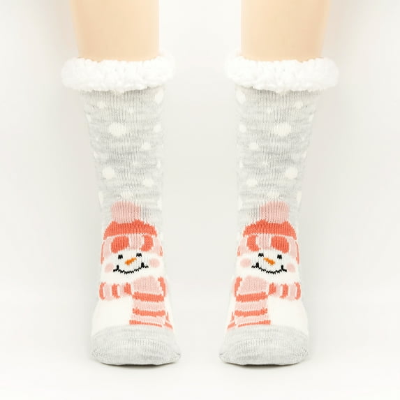 Cold Weather Fuzzy Socks for Women - Thermal Fleece Lined & Non-Slip Soles