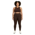thumbnail image 1 of COUVER Women's High Waisted Fleece Lined Winter Warm Tights Leggings Coffee 1-Pack Plus Size, 1 of 6