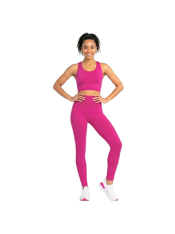 Women's High Waisted Fleece Lined Winter Warm Tights Leggings Fuchsia 1-Pack One Size