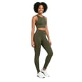 thumbnail image 1 of COUVER Women's High Waisted Fleece Lined Winter Warm Tights Leggings Olive 1-Pack One Size, 1 of 6