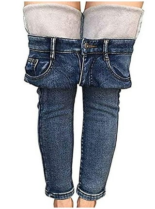 Yehopere Womens Winter Jeans Thick Skinny Pant Fleece Lined Slim