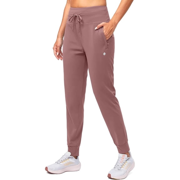 Women's Fleece Lined Joggers High Waisted Water Resistant Thermal Winter Sweatpants Running Hiking Pockets