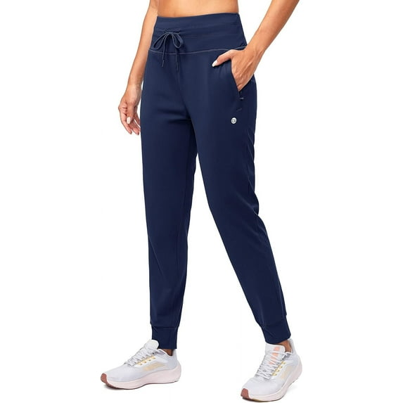 Women's Fleece Lined Joggers High Waisted Water Resistant Thermal Winter Sweatpants Running Hiking Pockets