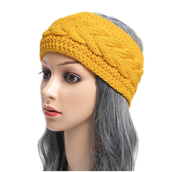 Women's Fleece-Lined Knit Headband Warm Winter Hair Band, Soft Cozy Cold Weather Accessory