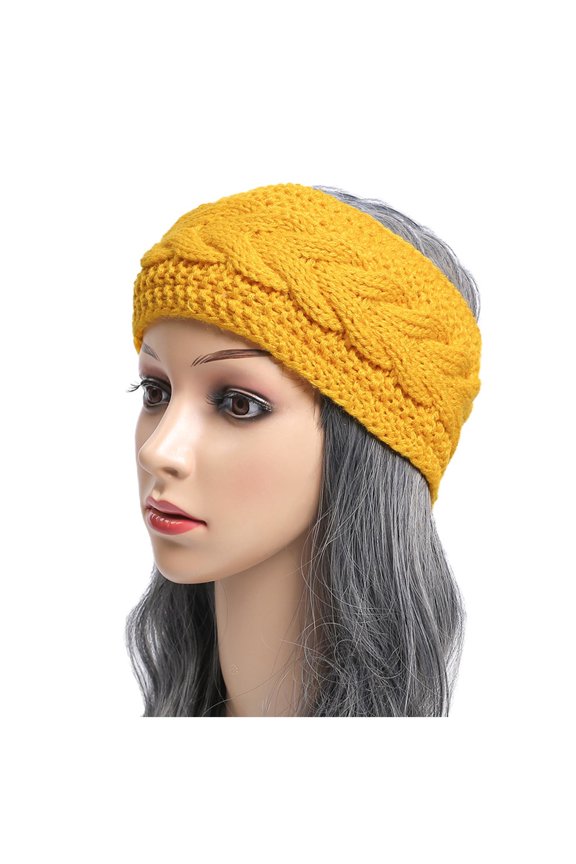 Women's Fleece-Lined Knit Headband Warm Winter Hair Band, Soft Cozy Cold Weather Accessory