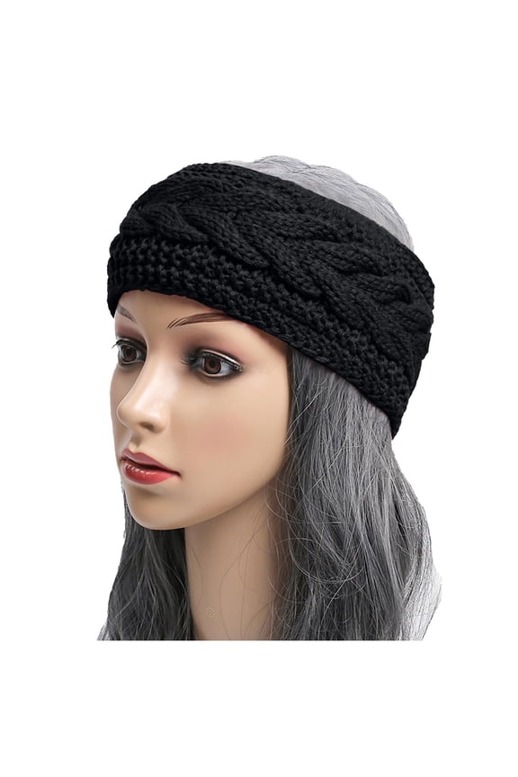 Women's Fleece-Lined Knit Headband Warm Winter Hair Band, Soft Cozy Cold Weather Accessory