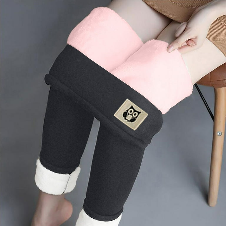 Women's Fleece Lined Leggings,2023 Womens Sherpa Lined Leggings Plus Size  Winter Warm Fleece Lined Sweatpants High Waist Tummy Control Thick Tights  Thermal Jogger Pants 