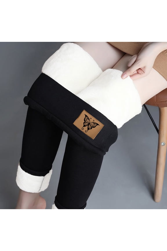 Women's Fleece Lined Leggings Thermal Warm Winter Tights High Waisted Yoga Pants Cold Weather Clearance Black XL