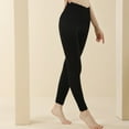 thumbnail image 1 of Women's Fleece Lined Leggings Thermal Warm Winter Tights High Waisted Yoga Pants Cold Weather with Pockets Black XXXXL, 1 of 6