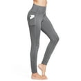 thumbnail image 1 of Women's Fleece Lined Leggings Winter Thick Warm Thermal High Waisted Pocketed Pants Grey L, 1 of 8