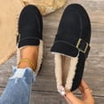 thumbnail image 1 of Women’s Fleece Lined Moccasin Loafers, Faux Suede Adjustable Buckle Slip On Flats, Warm Winter Casual Walking Shoes, 1 of 9