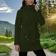 thumbnail image 1 of Women's Fleece-Lined Softshell Jacket with Hood, Waterproof Windproof Winter Coat, Adjustable Drawstring Waist & Multiple Pockets, Warm Long Jacket for Hiking, Running & Outdoor Activities, 1 of 8
