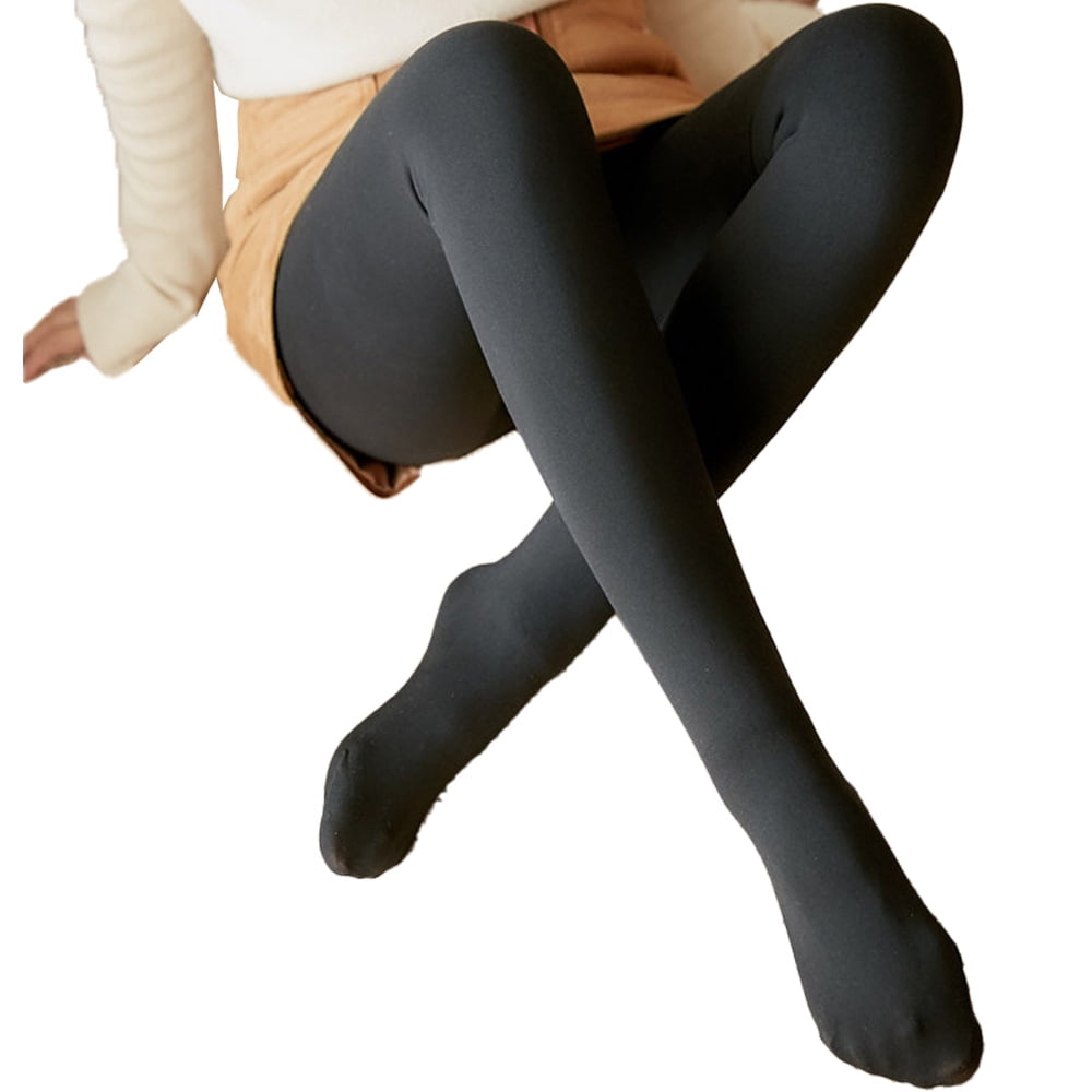 Lined pantyhose skin effect winter translucent stockings thermal fleece  tights plush sock pants - LODIVINA™
