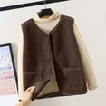 thumbnail image 1 of Women's Fleece Lined Vest with Pockets, Warm and Stylish Sleeveless Jacket for Fall and Winter Layering, 1 of 5