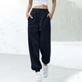 thumbnail image 1 of Women's Fleece Lined Wide Leg Sweatpants with Pockets for Winter Warmth and Comfort, 1 of 4